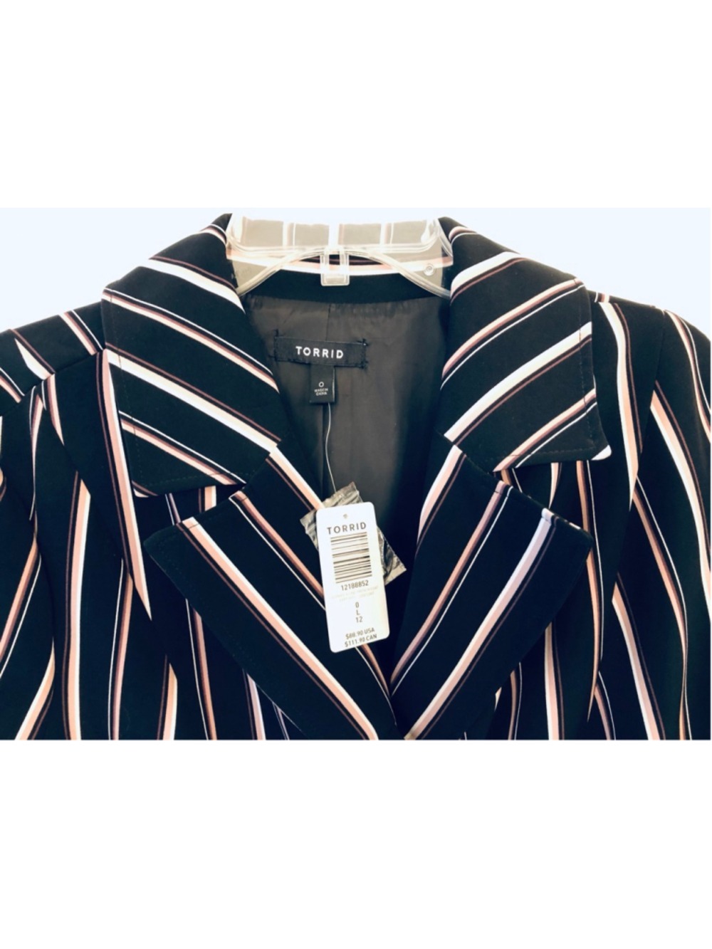 NWT Torrid Size 0 (L-12) A Line Trench Coat Tailored Jacket Collegiate Office - Picture 11 of 12